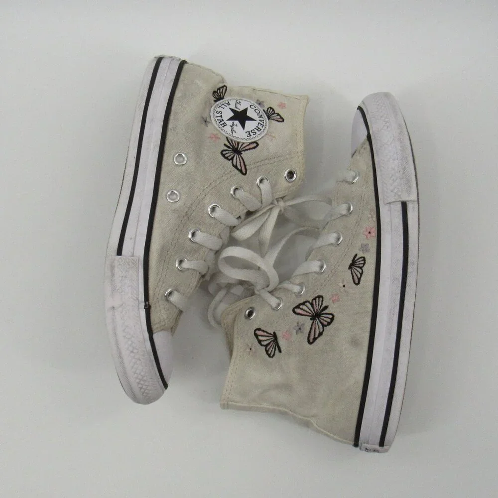 Converse Chuck Taylor All Star HI Butterflies Girls High Top Sneakers Size 2